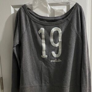 Hollister Charcoal Pullover with Number Detail